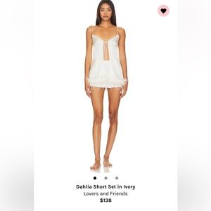 NWOT Lovers and friends bridal pajama set